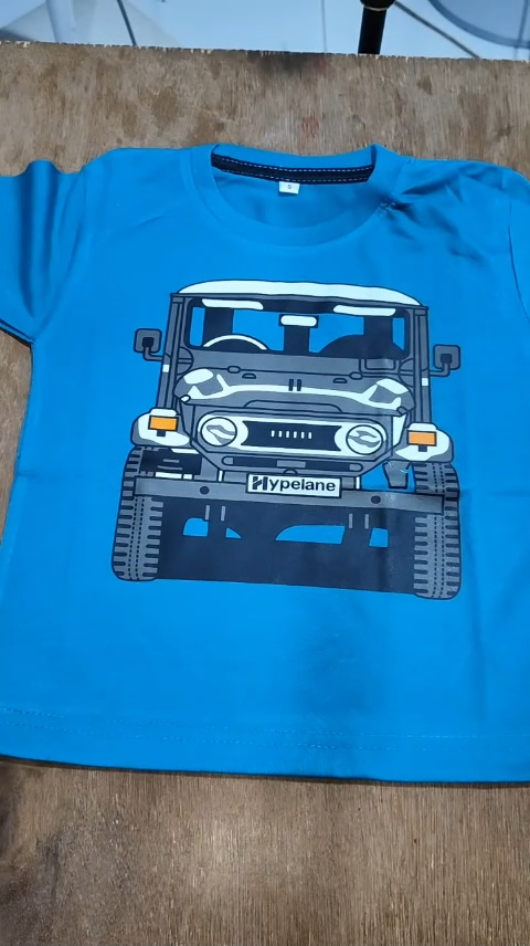 Baju Kaos Harian Atasan Distro Anak Laki Laki Karakter Cowok Motif Mobil Jeep Usia 1 - 10 Tahun