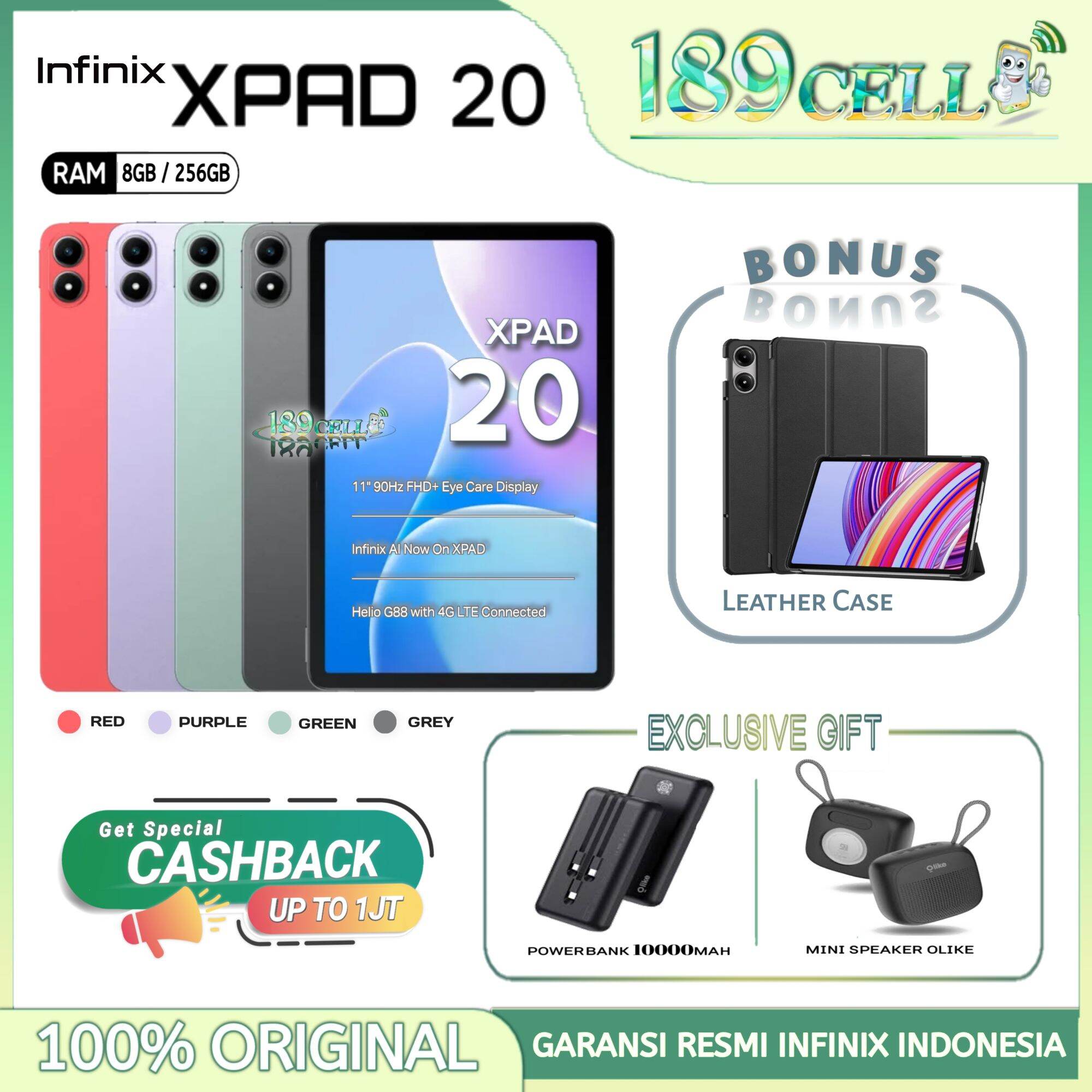 Infinix Xpad 20 Ram 8/256Gb - Infinix Xpad20 Official Warranty from Infinix Indonesia Harga  2,499,900 Ringgit*Penghantaran Percuma
