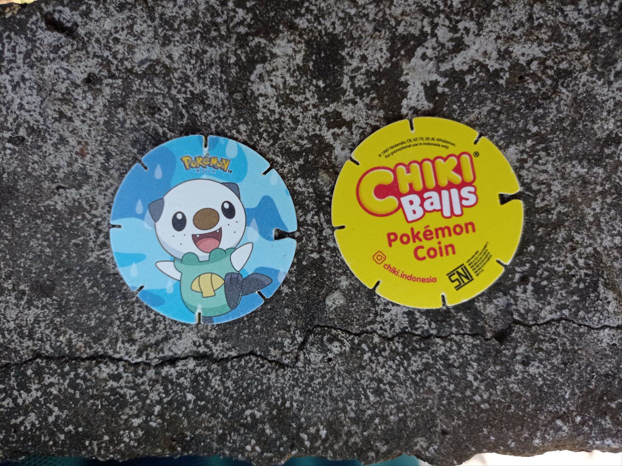 Tazos / Tajos POKEMON COIN -OSHAWOTT- CHIKI BALLS New Murah Mainan Anak ...