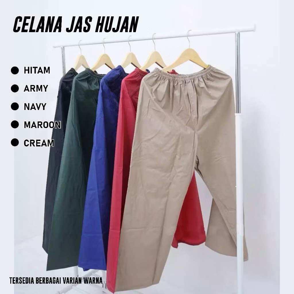 Elastic thick raincoat pants comfortable to wear Harga 25,960 rupiah*Gratis Ongkir