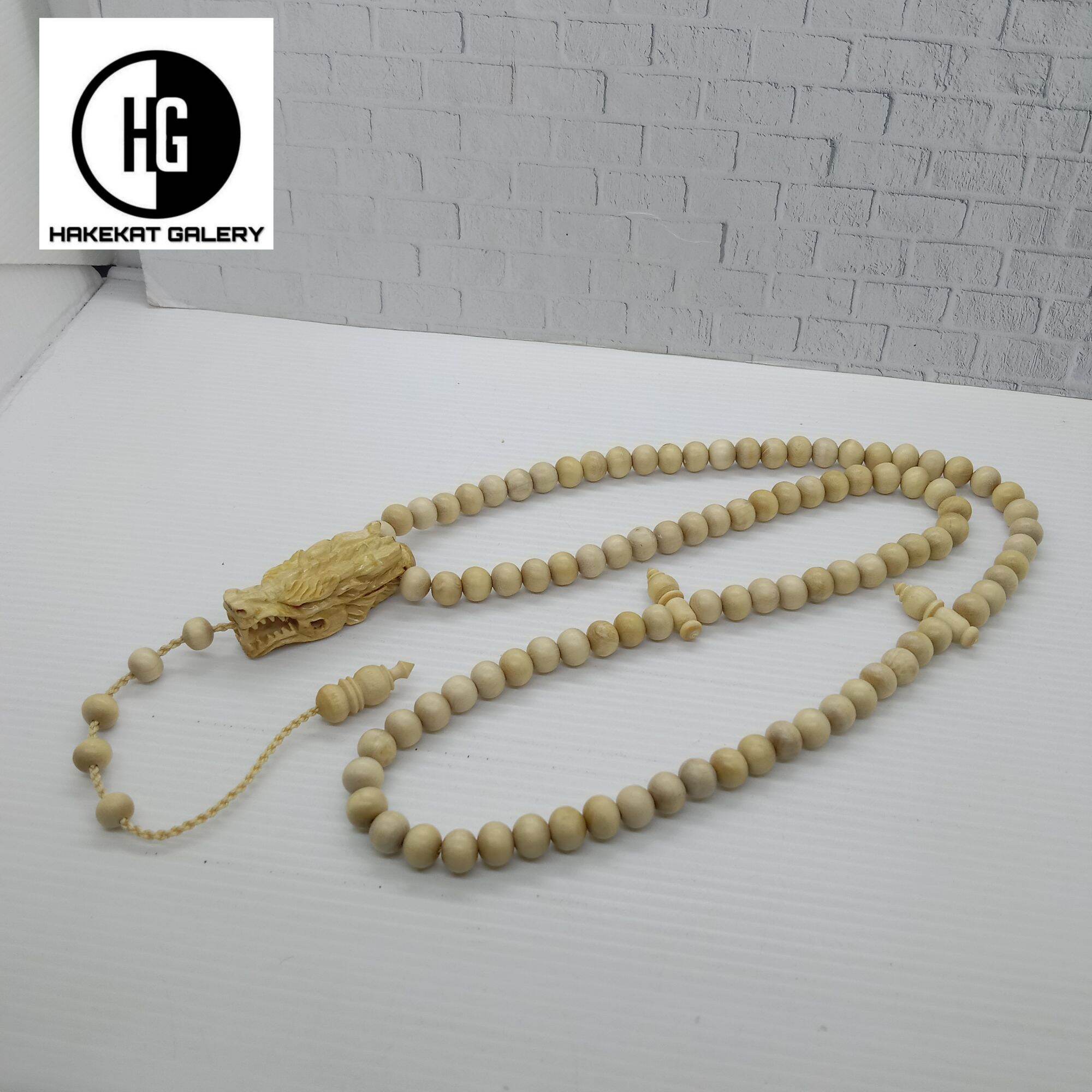 tasbih kayu kemuning kepala ukir naga - 8 mm D795