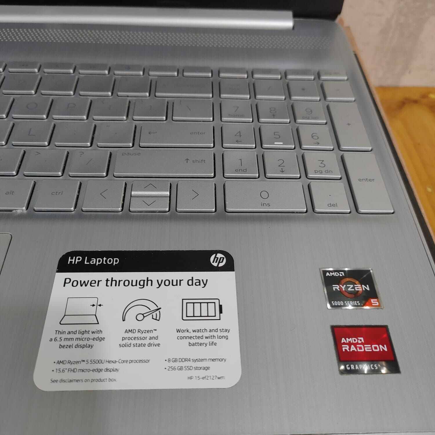 Laptop Hp 15 EF2127WM, Amd Ryzen 5-5500U, Ram 256 Gb SSD - Main Image