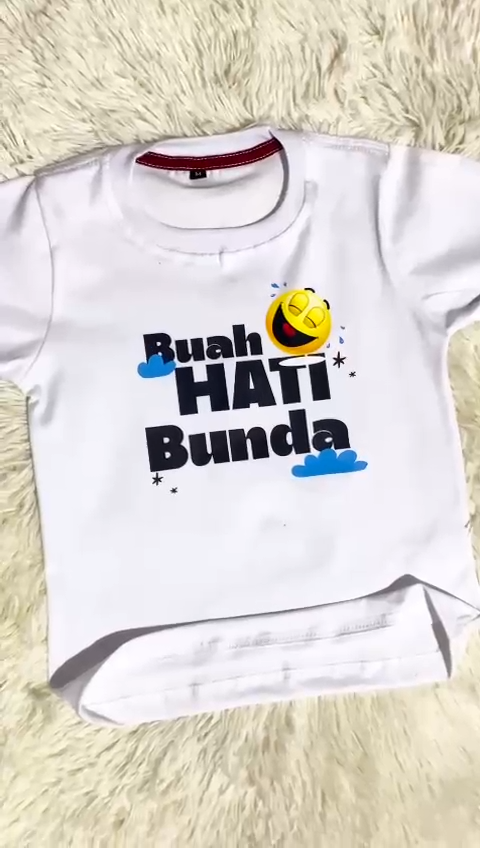 Baju Atasan Kaos Anak / T-shirt Lucu Untuk Anak / BUAH HATI BUNDA / Bahan Katun / Kaos DIstro / Anak Usia 1-12 Tahun