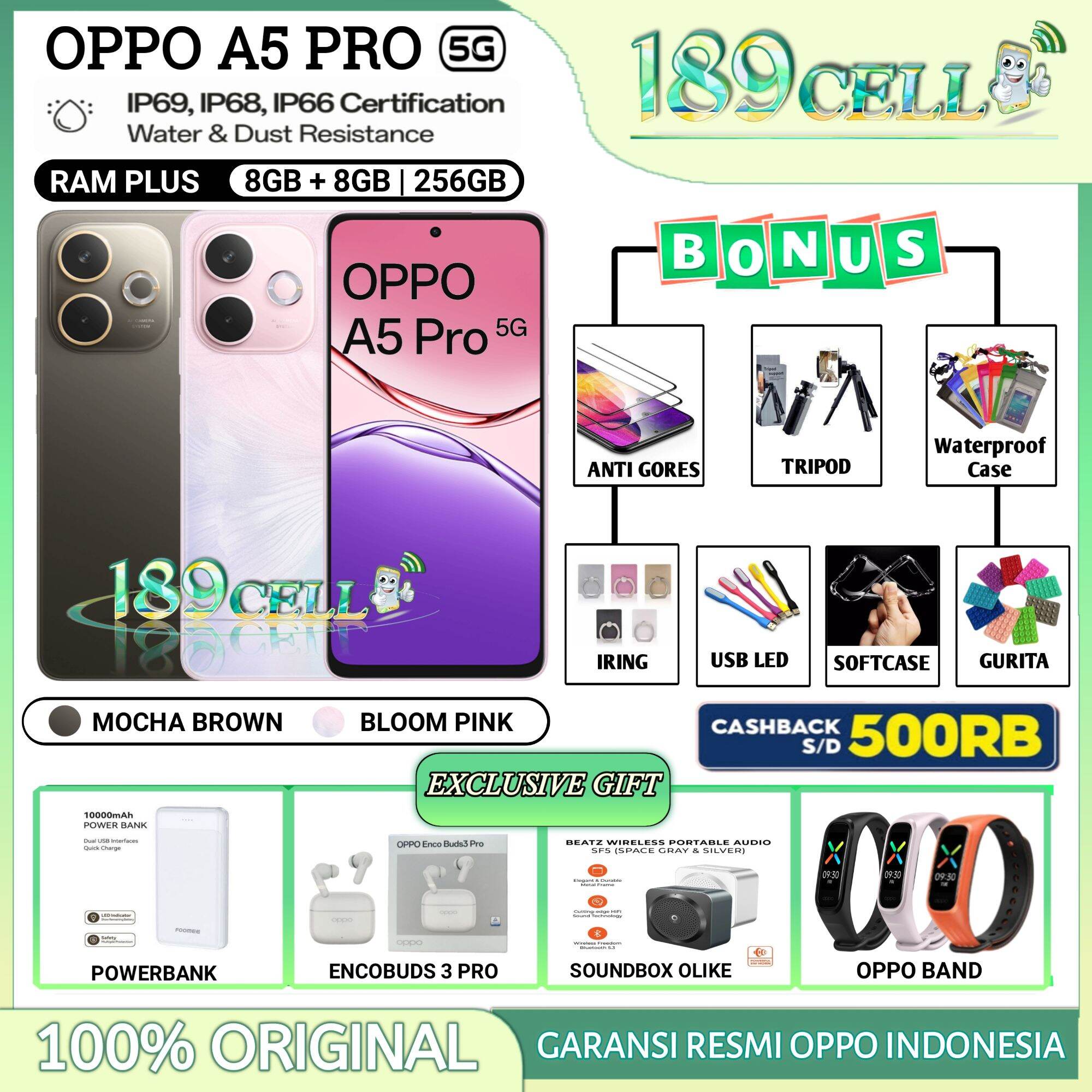 Oppo A5 Pro 5g Ram 8/256Gb |   Oppo a 5 Pro 5g Ram 8/256 Gb Official Oppo Indonesia Warranty - Jenama OPPO Harga 2,633,000 Ringgit*Penghantaran Percuma