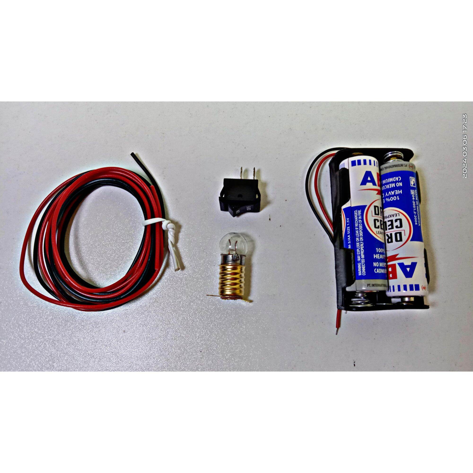 Paket Rangkaian Lampu Bholam Dan Baterai ABC Untuk Obor Takbiran ...