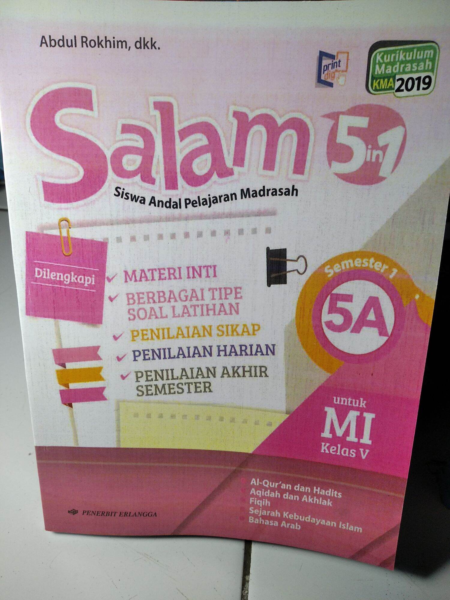 Buku Salam In Siswa Andal Pelajaran Madrasah A Untuk Mi Kelas Erlangga Lazada Indonesia