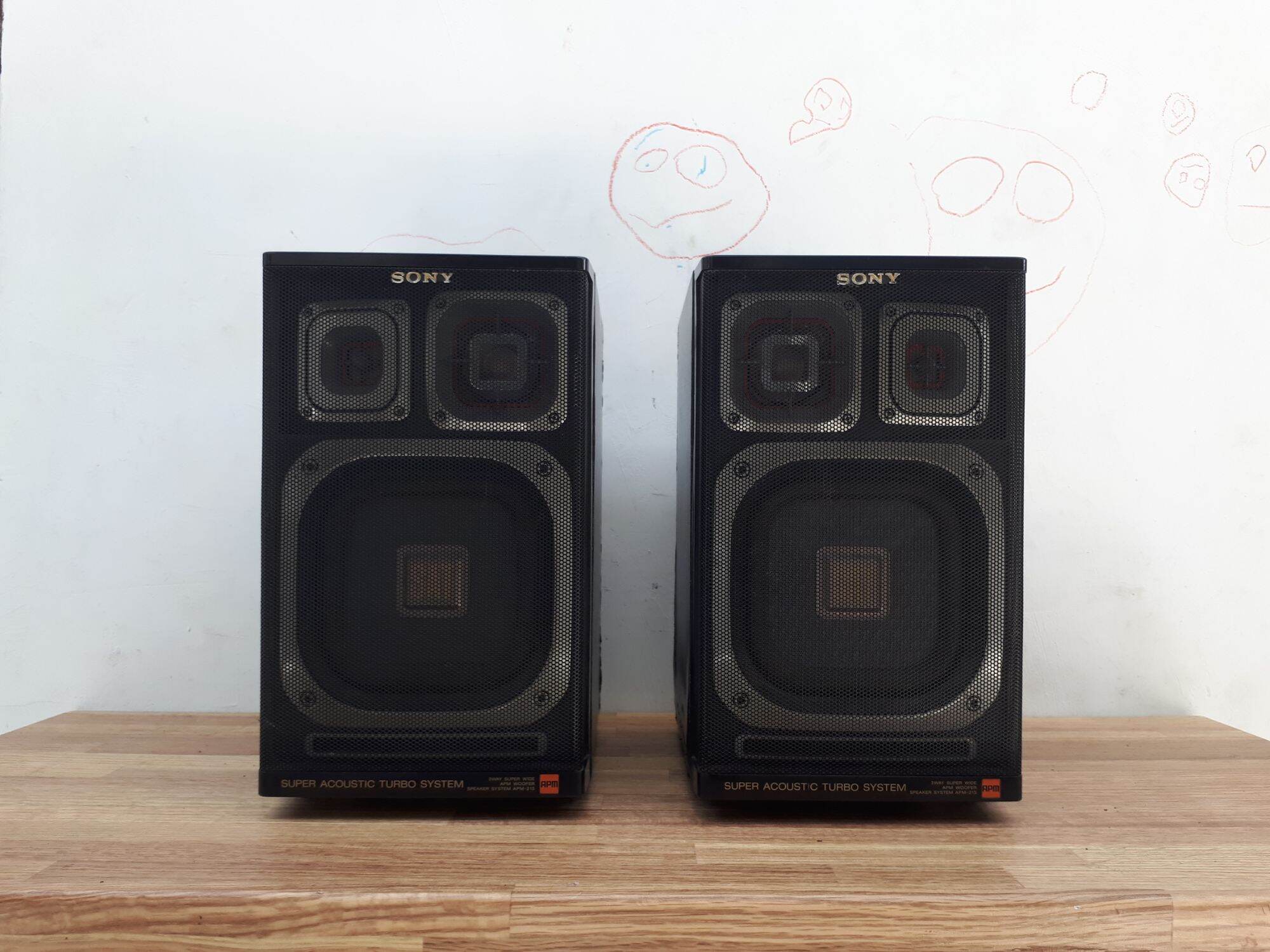 speaker pasif sony APM 215 original 1987 made in japan 6 inch 2pcs