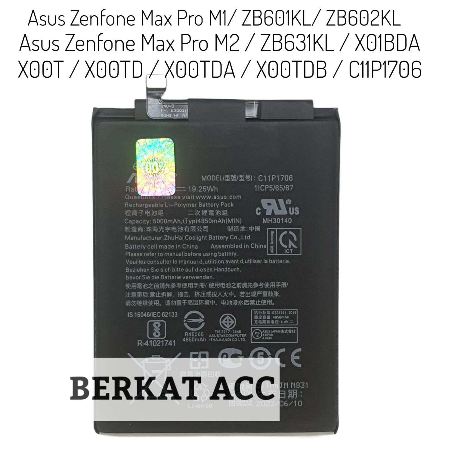 Baterai Batre Asus Zenfone Max Pro M1 ZB601KL ZB602KL Batrai Asus