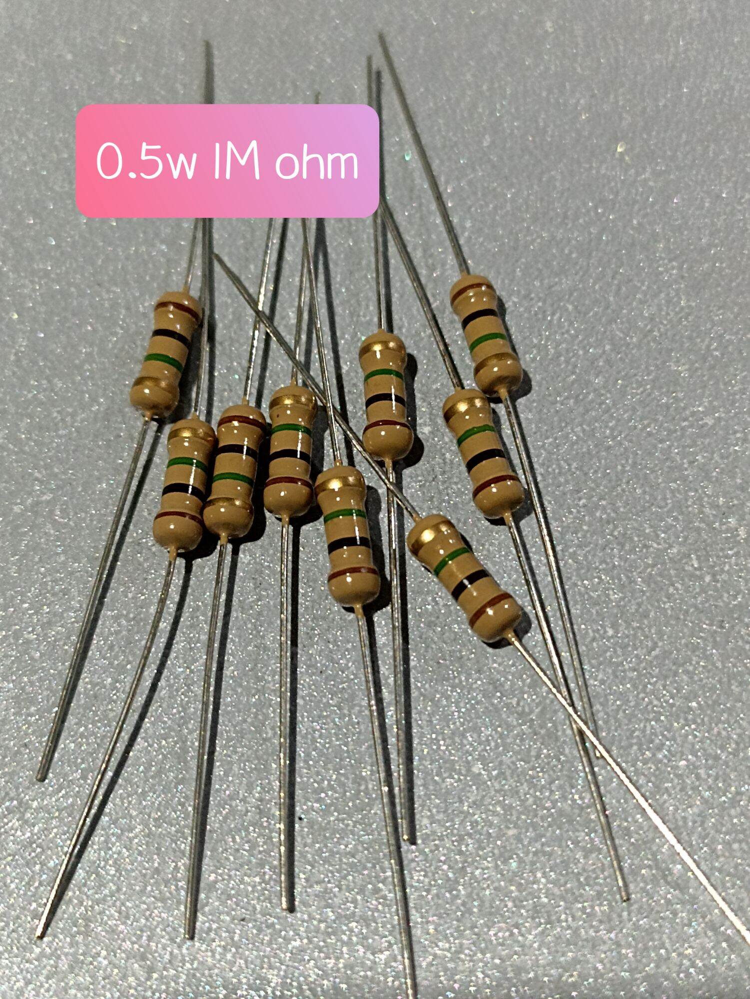 10BUAH RESISTOR 0.5W 1M OHM SETENGAH WATT 1MOHM 0.5 WATT 1M OHM 0.5WATT ...