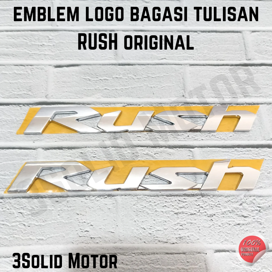 EMBLEM LOGO BAGASI RUSH ORIGINAL Harga 30,000 rupiah*Gratis Ongkir