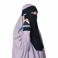 Niqab Poni Pulldown Sifon Silk Jetblack Alsyahra Exclusive