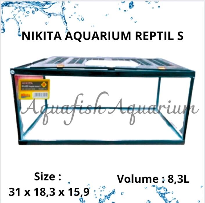 Tank Aquarium MINI PET HOME AQUARIUM REPTILE NIKITA STAR SIZE S + PACKING KAYU