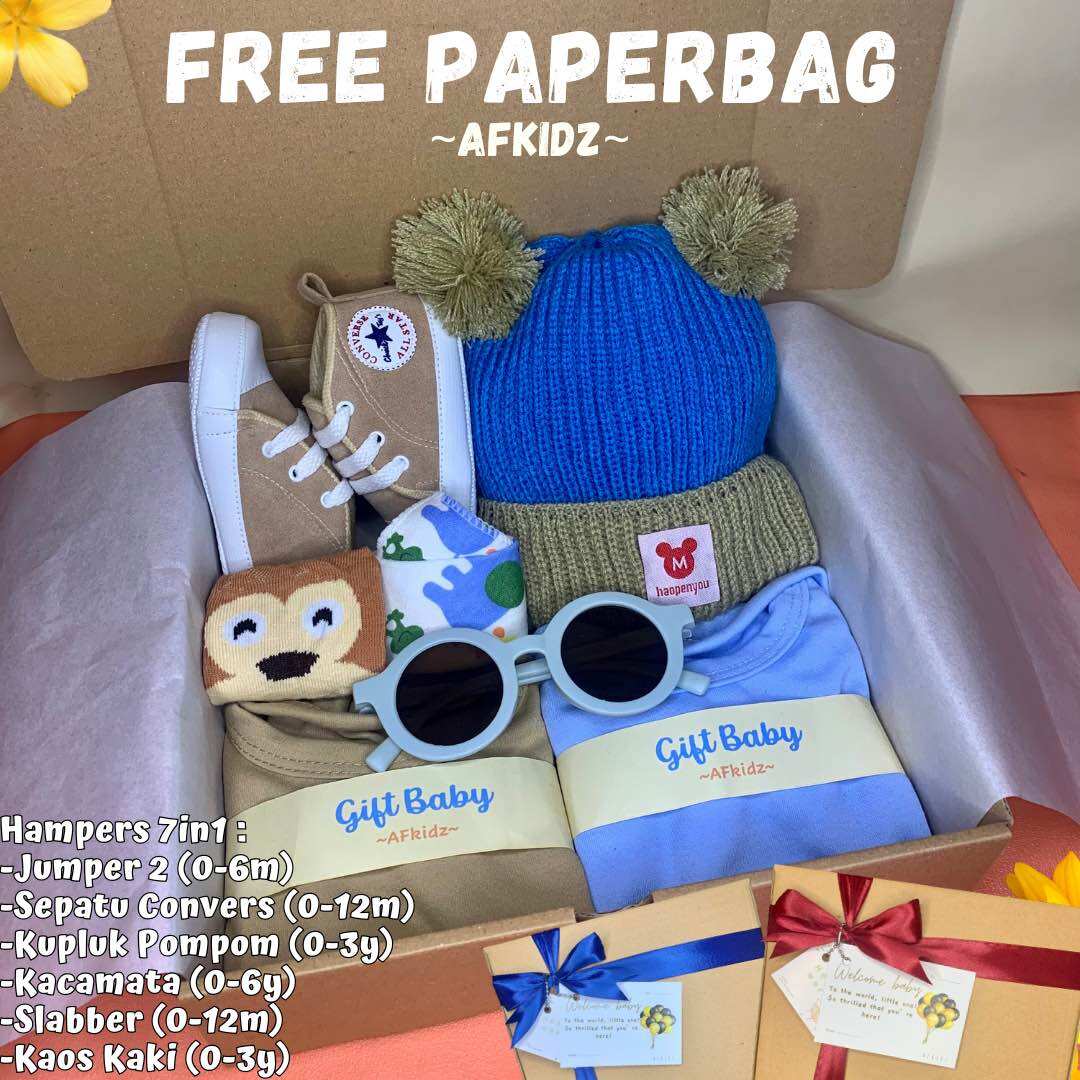 Hampers Bayi Premium Newborn Kado Lahiran Bayi Murah ISI 7 Item