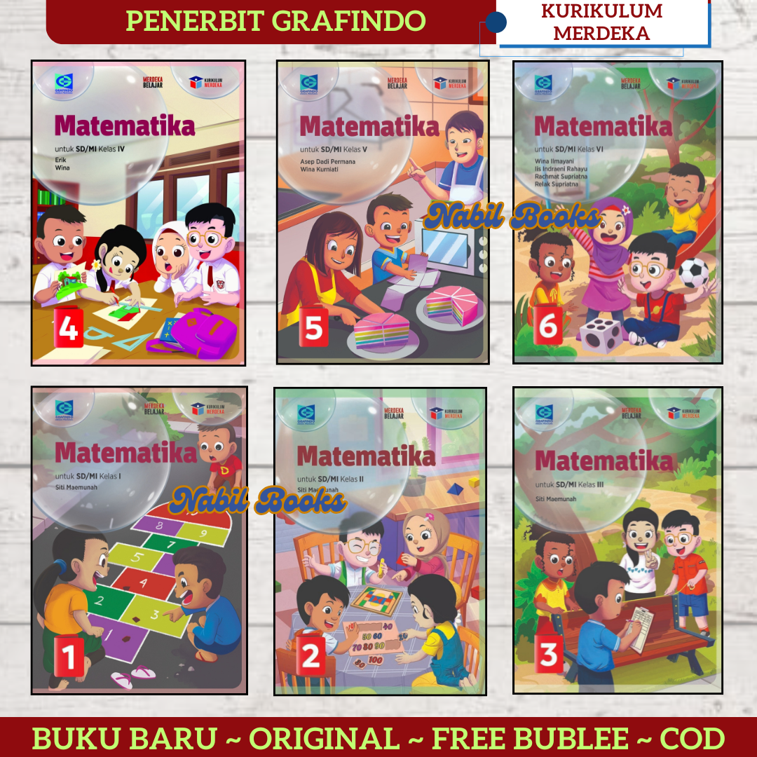 Buku Paket Matematika SD Kelas 1 2 3 4 5 6 Kurikulum Merdeka Penerbit ...