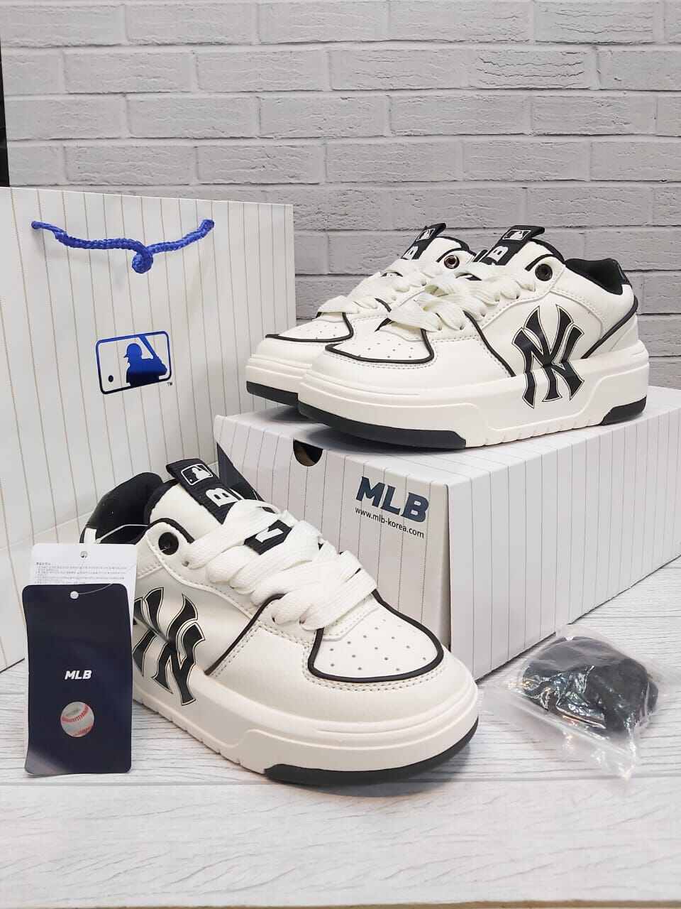 Jual MLB Korea Chunky High NY Yankees - Ivory Original 2023