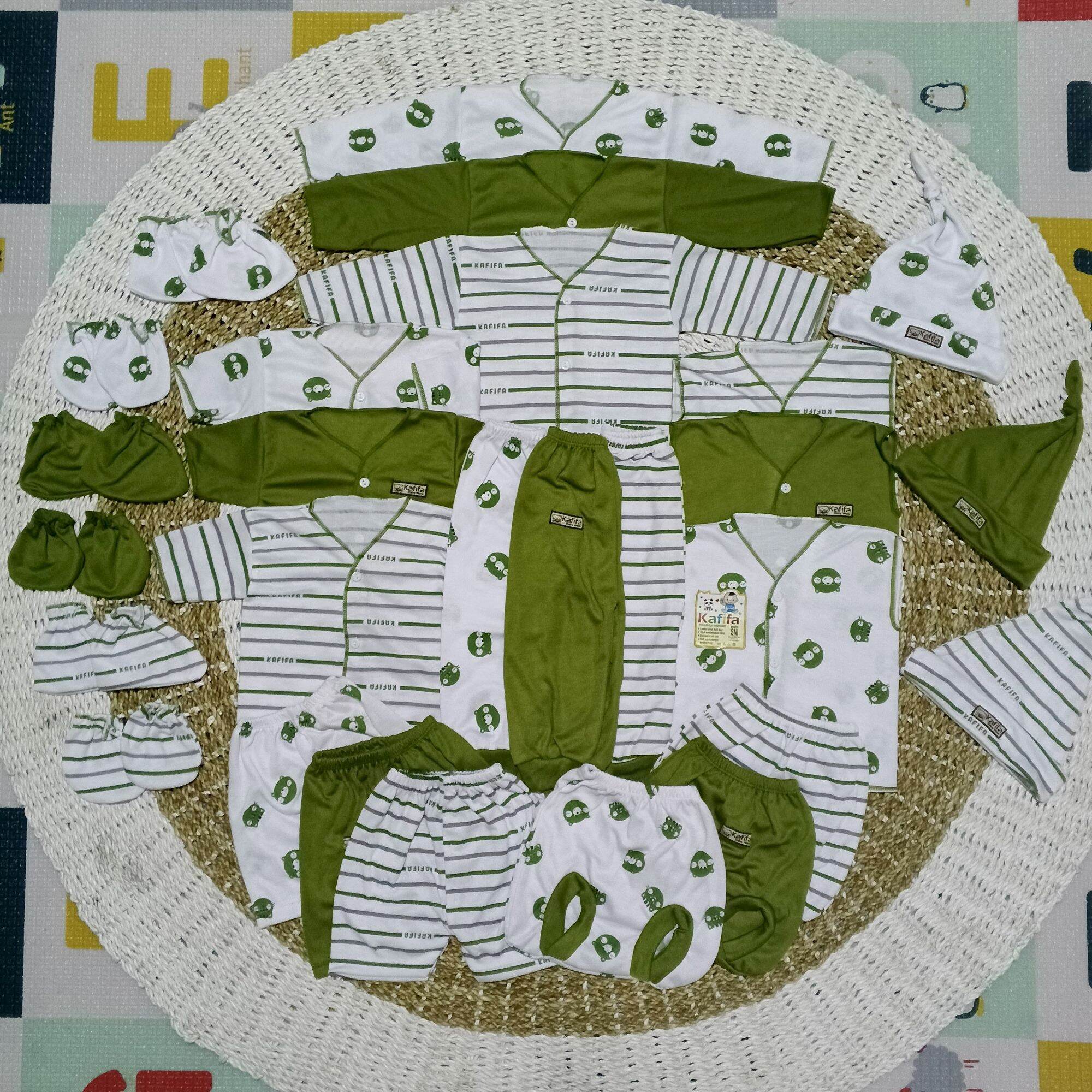 Kafifa -SERI OLIV (SNI)paket baju bayi newborn,setelan baju bayi baru lahir,set kado,parsel,uniseks.