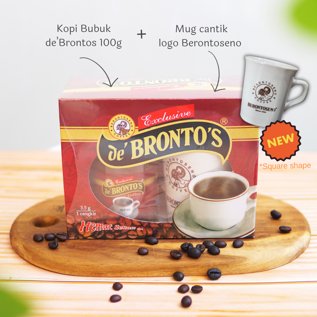 Kopi Berontoseno de'brontos Parcel isi Kopi dan Mug Cantik