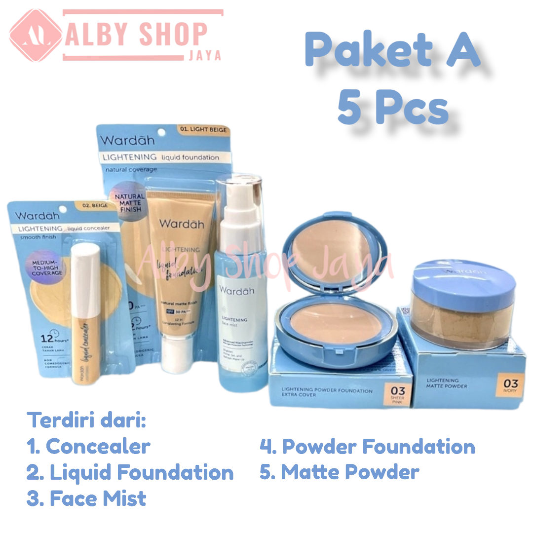 Wardah lightening makeup set