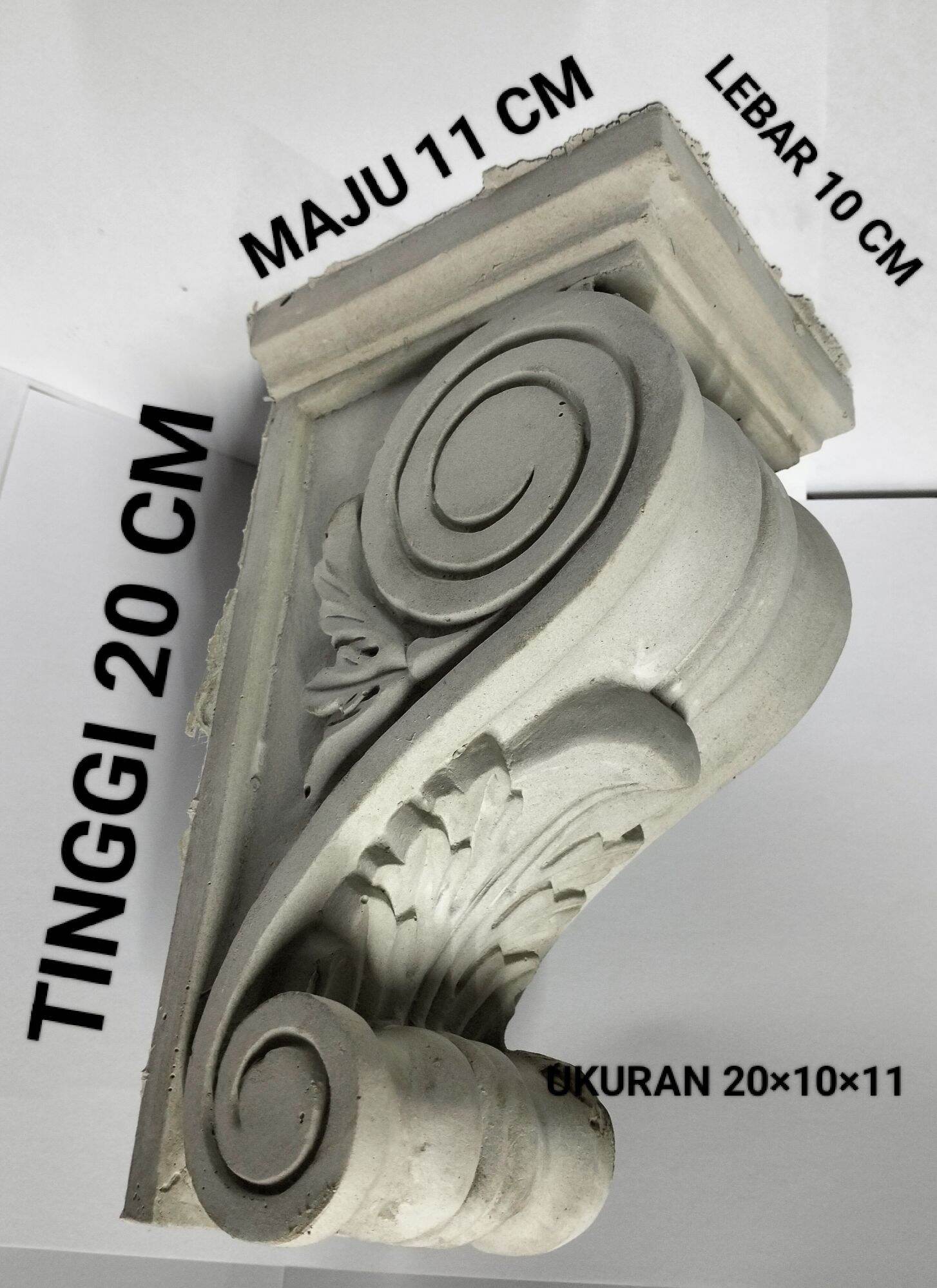 ornamen korbel konde ukuran 20cm × 11cm ×10cm
