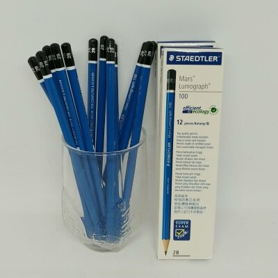 12 Pensil 2B Staedtler Mars Lumograph