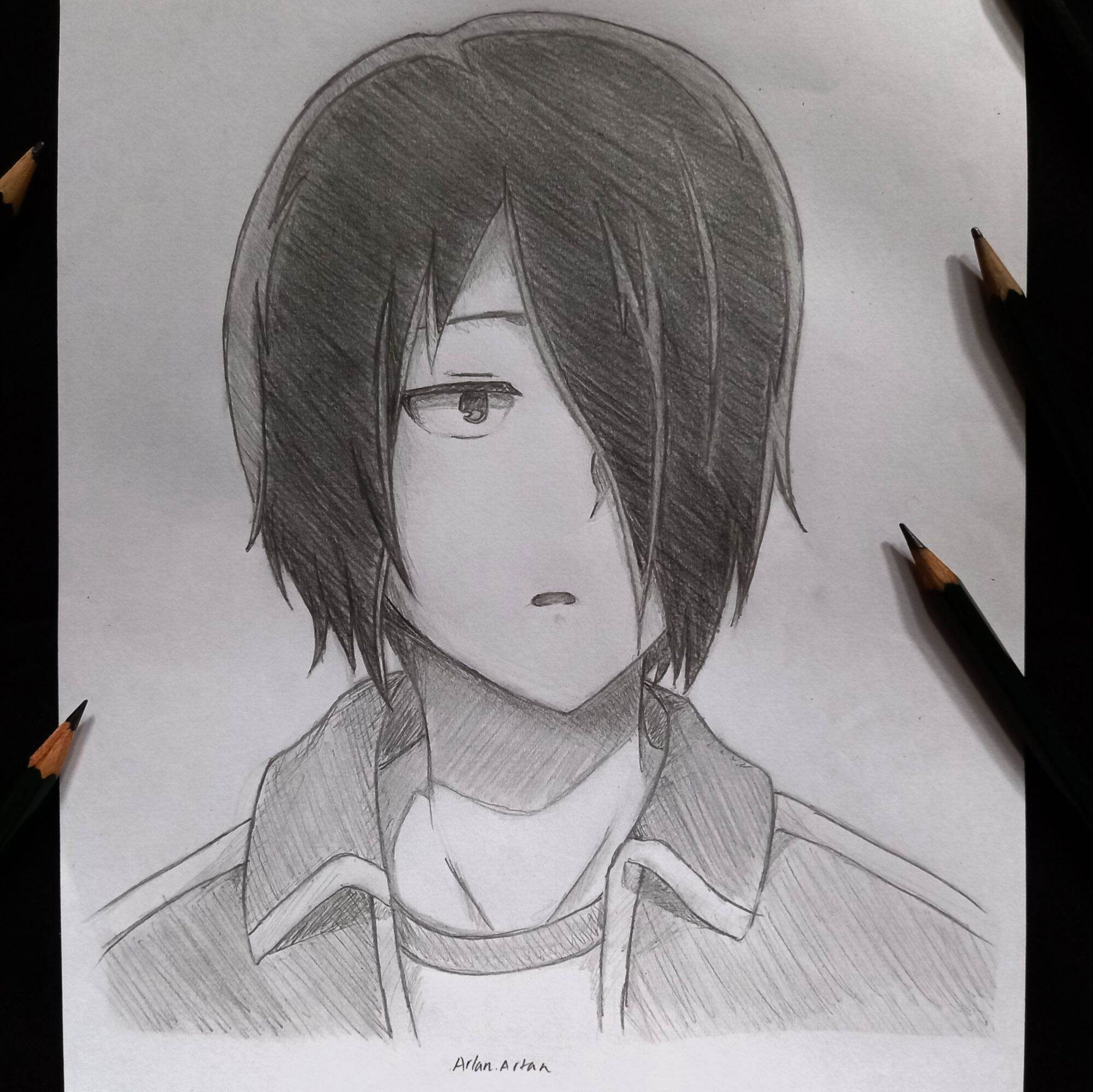 Gambar Anime Hitam Putih dengan Detail yang Menakjubkan