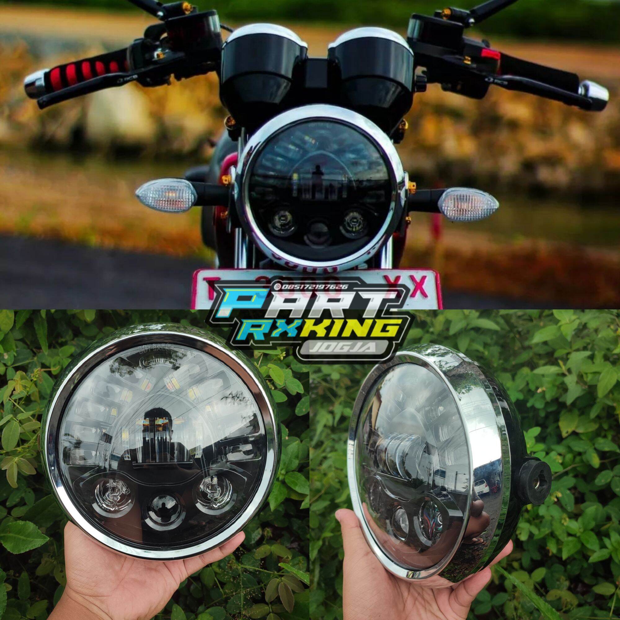 LAMPU DAYMAKER BULAT RX KING ORIGINAL YAMAHA || LAMPU DEPAN BULAT RX ...