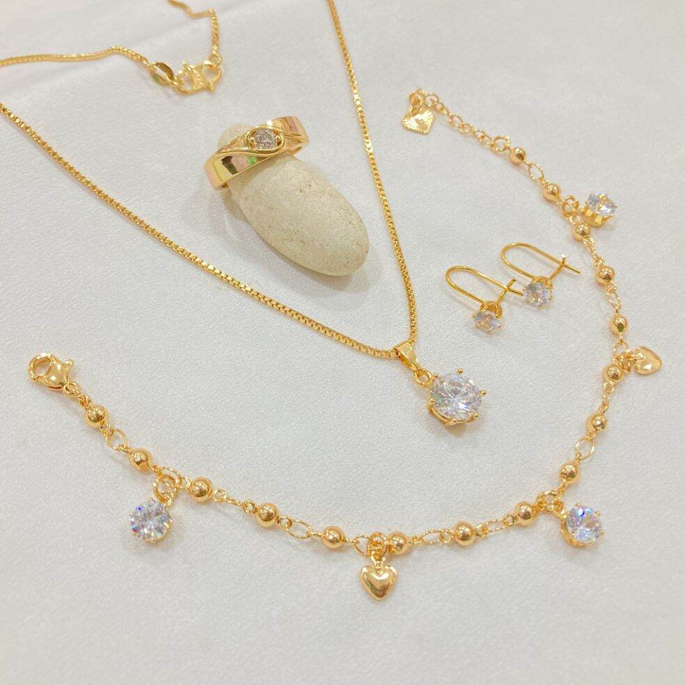 set perhiasan wanita mata satu lapis emas Lazada Indonesia