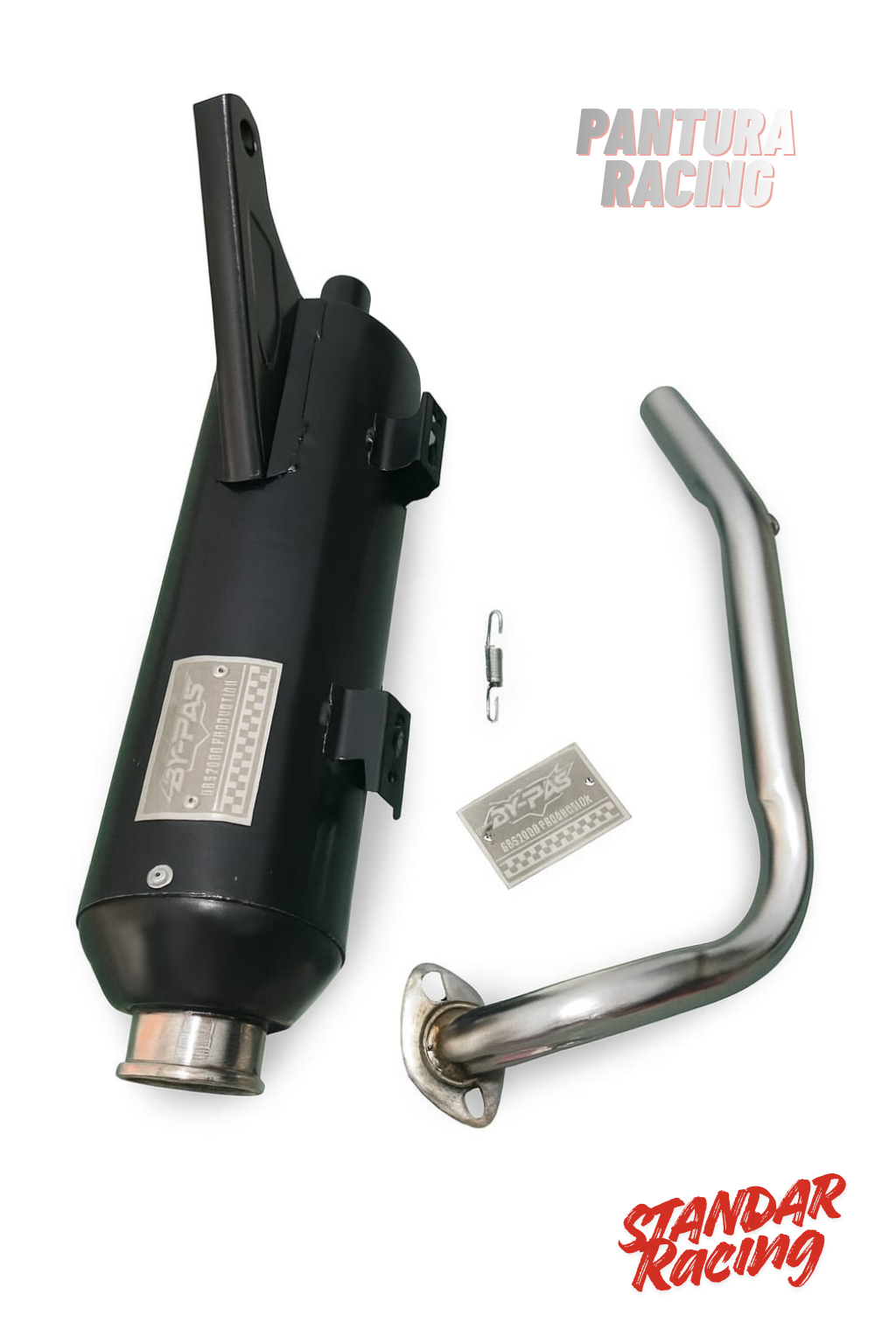 Standard Racing Exhaust By-Pas Beat Fi Beat Karbu Beat Stret Beat Esp Scoppy Vario 110 Karbu Vario 110 Injection Vario 125 Old Vario 125 New Vario 150 Vario 160 Silencer Black Neck Krum Harga 105,000 rupiah*Gratis Ongkir