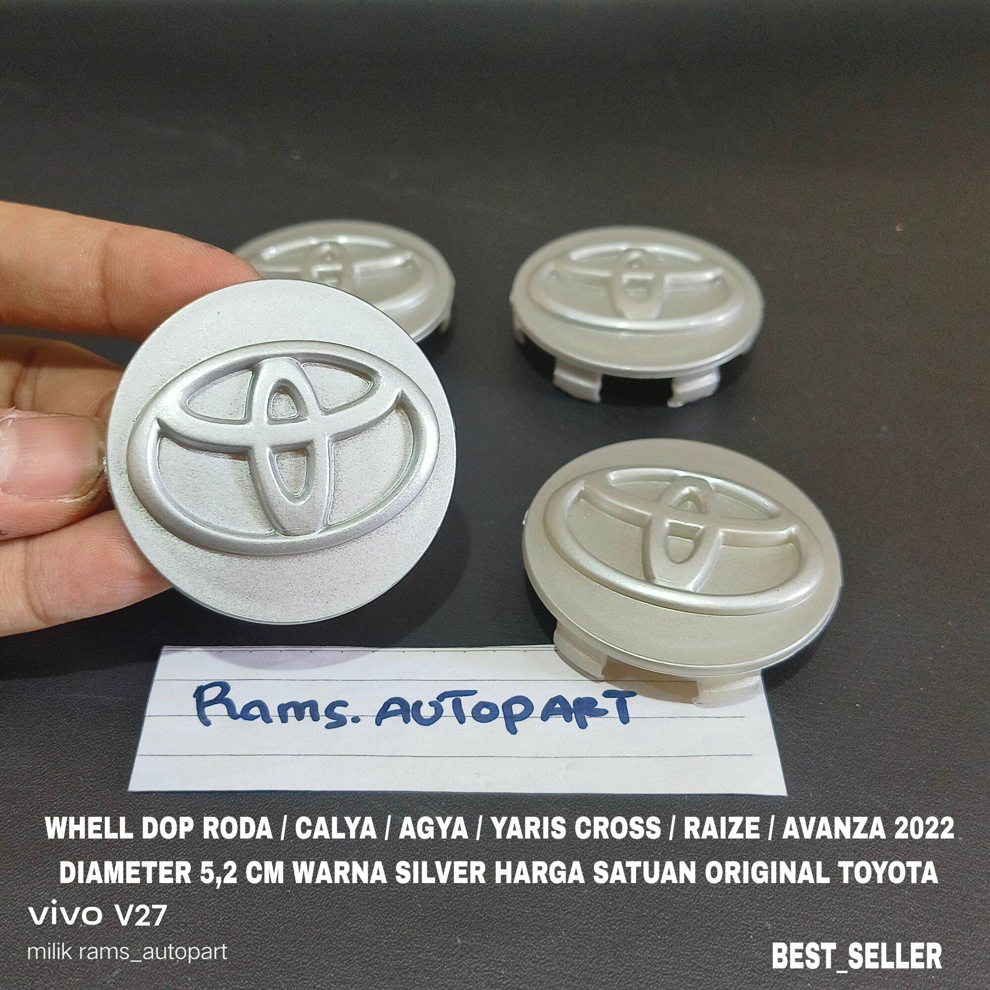Wheel Hubcaps Rim Covers Calya Agya Raize Yaris Cross Avanza 2022up Original Silver Color 5.2cm Giá 7,000 Đồng*Miễn phí vận chuyển