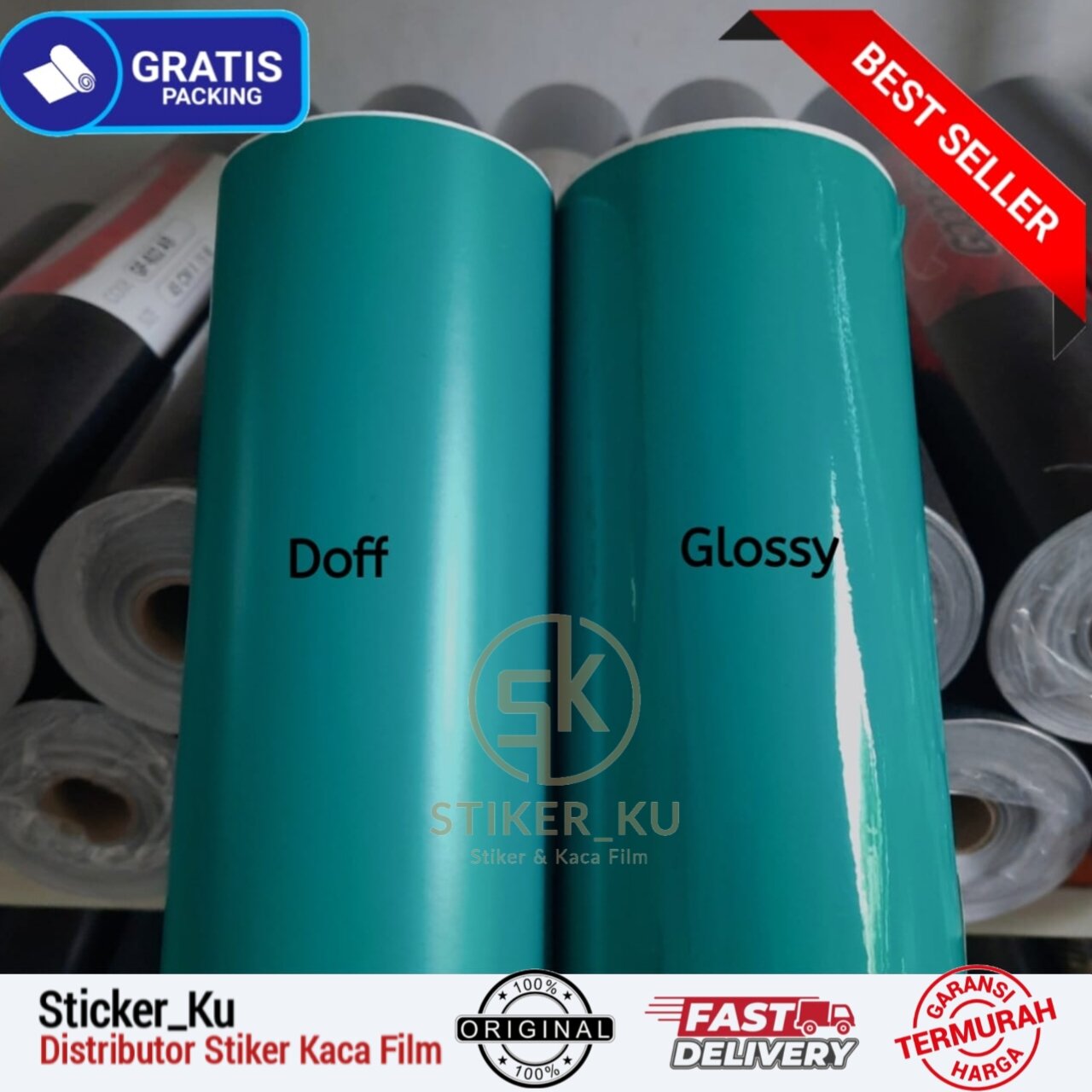 Sticker Scotlite Warna Tosca Lebar 45cm Harga 8,850 rupiah*Gratis Ongkir