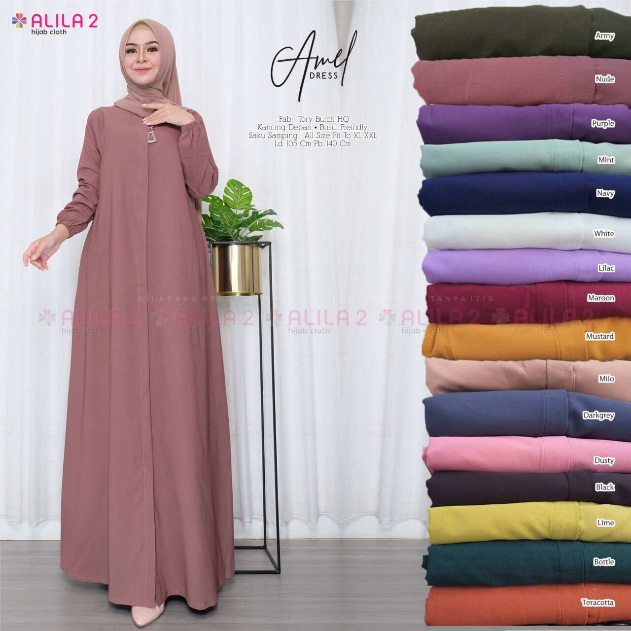 model baju gamis kain tory