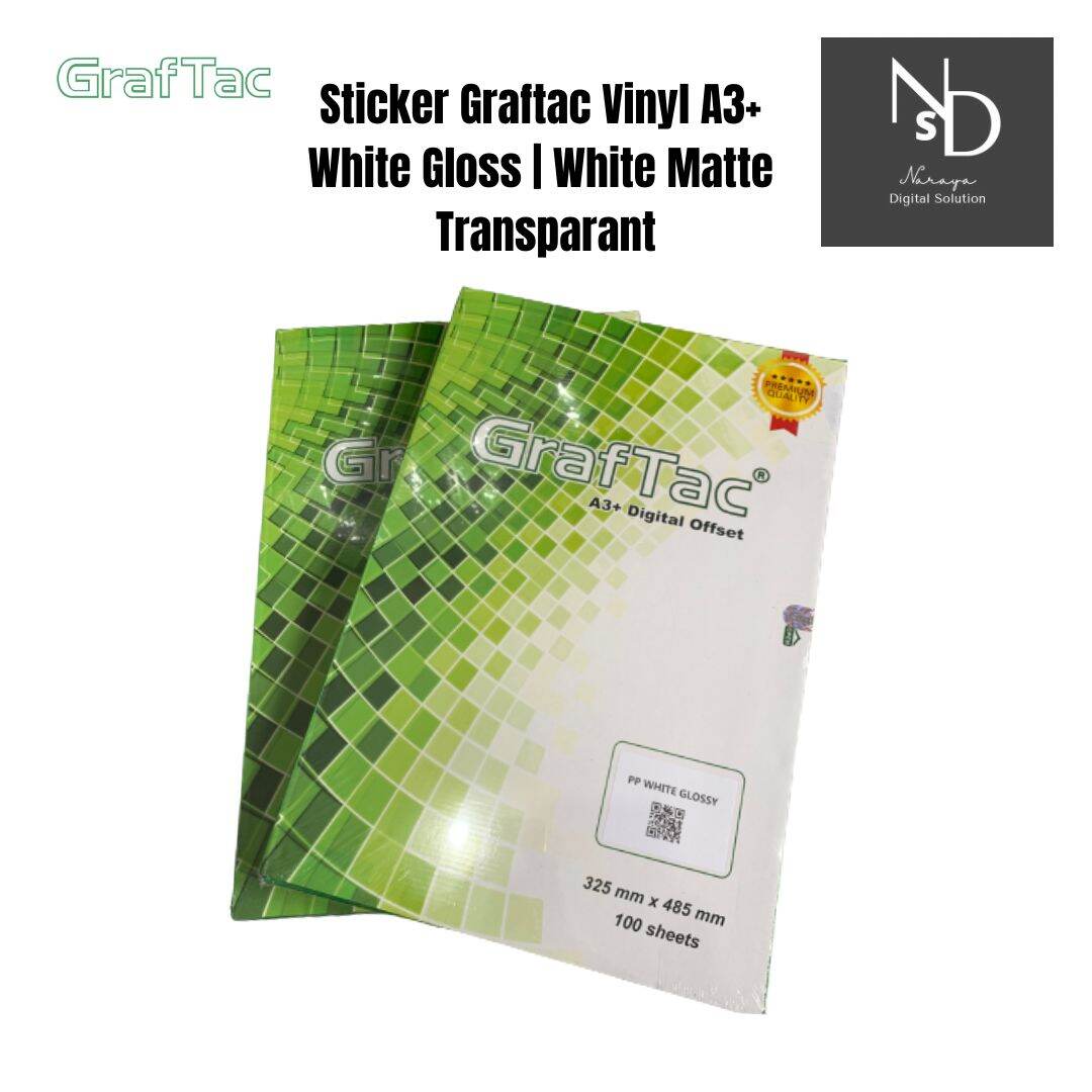 STICKER GRAFTAC VINYL LASER A3+ STIKER VINYL LASER WHITE GLOSSWHITE MATTETRANSPARAN Lazada