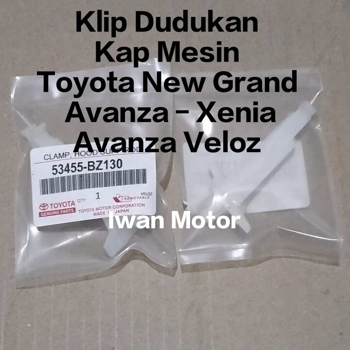 1pcs Klip Dudukan Kap Mesin Toyota New Grand Avanza - Xenia / Avanza Veloz Harga  11,000 Ringgit*Penghantaran Percuma