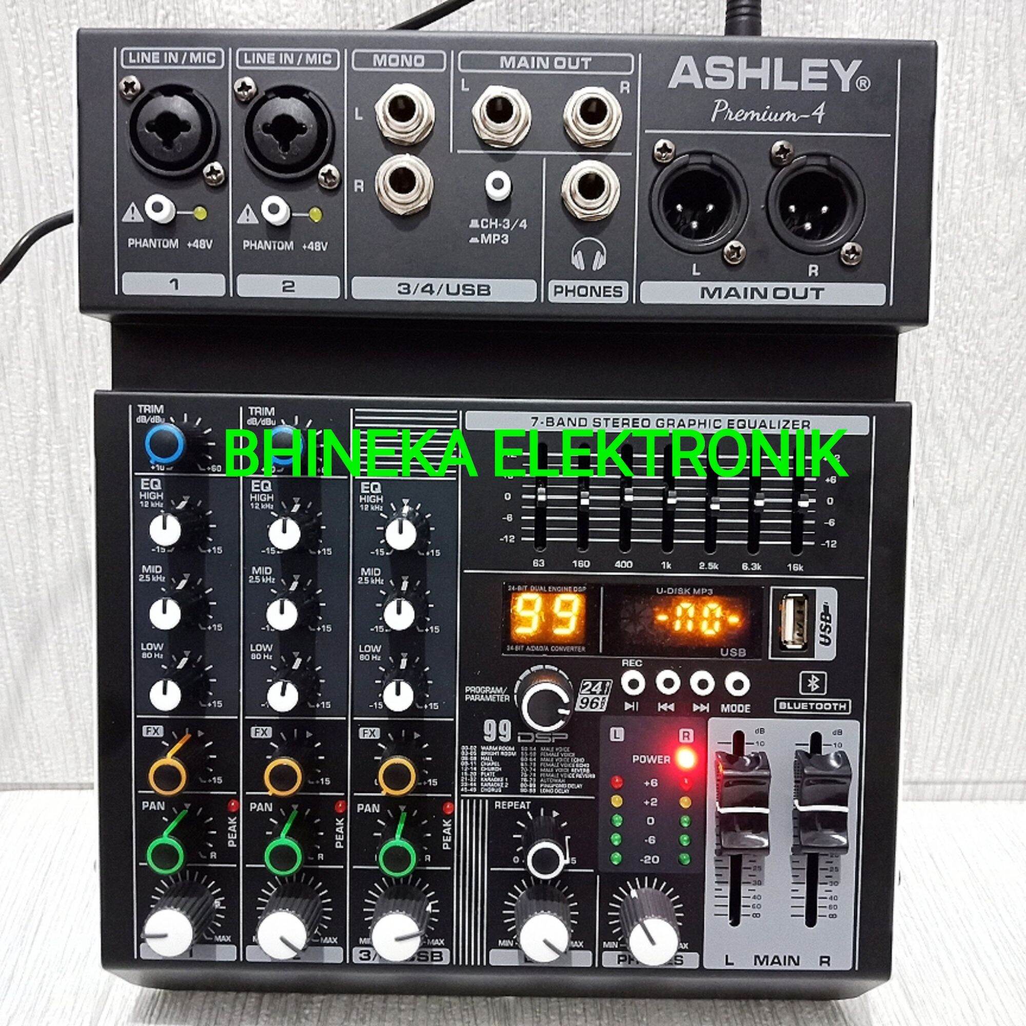 Mixer Audio Ashley Premium4 / Premium 4 NEW Efek 99Dsp Mixer 4Channel ...