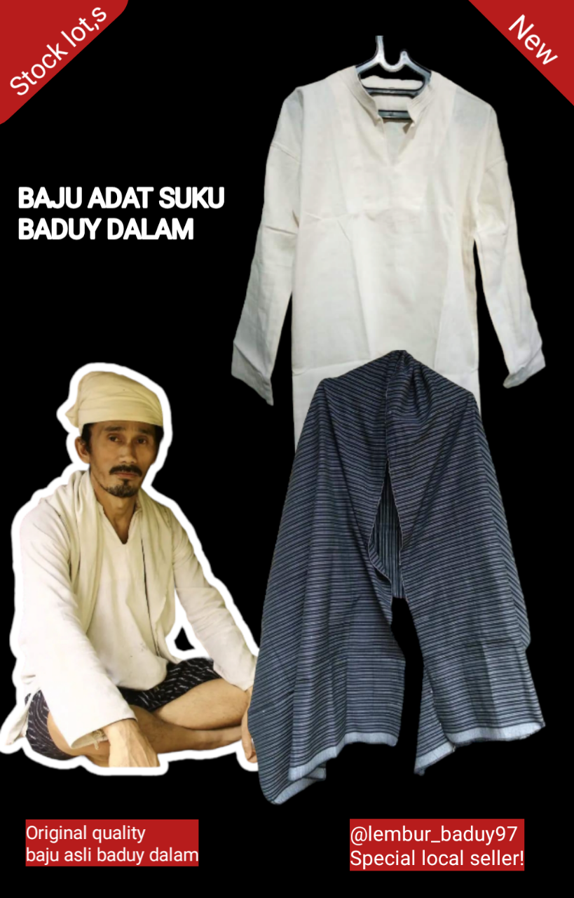 BAJU BADUY | baju adat suku baduy dalam (satu setel | baju+kain aros ...