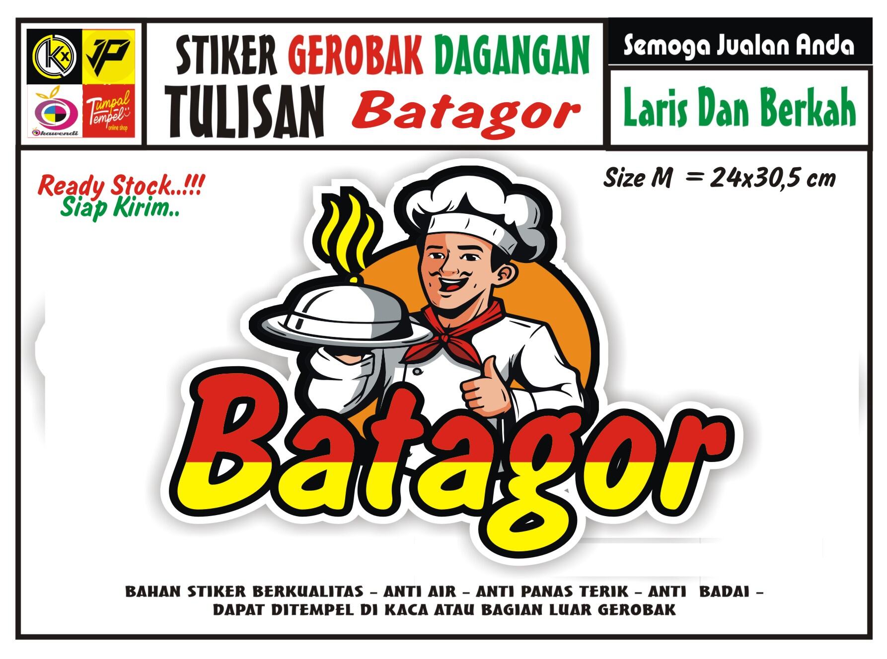 Stiker Kaca Gerobak Tulisan Batagor Nama Toko Nama Usaha Lazada Indonesia