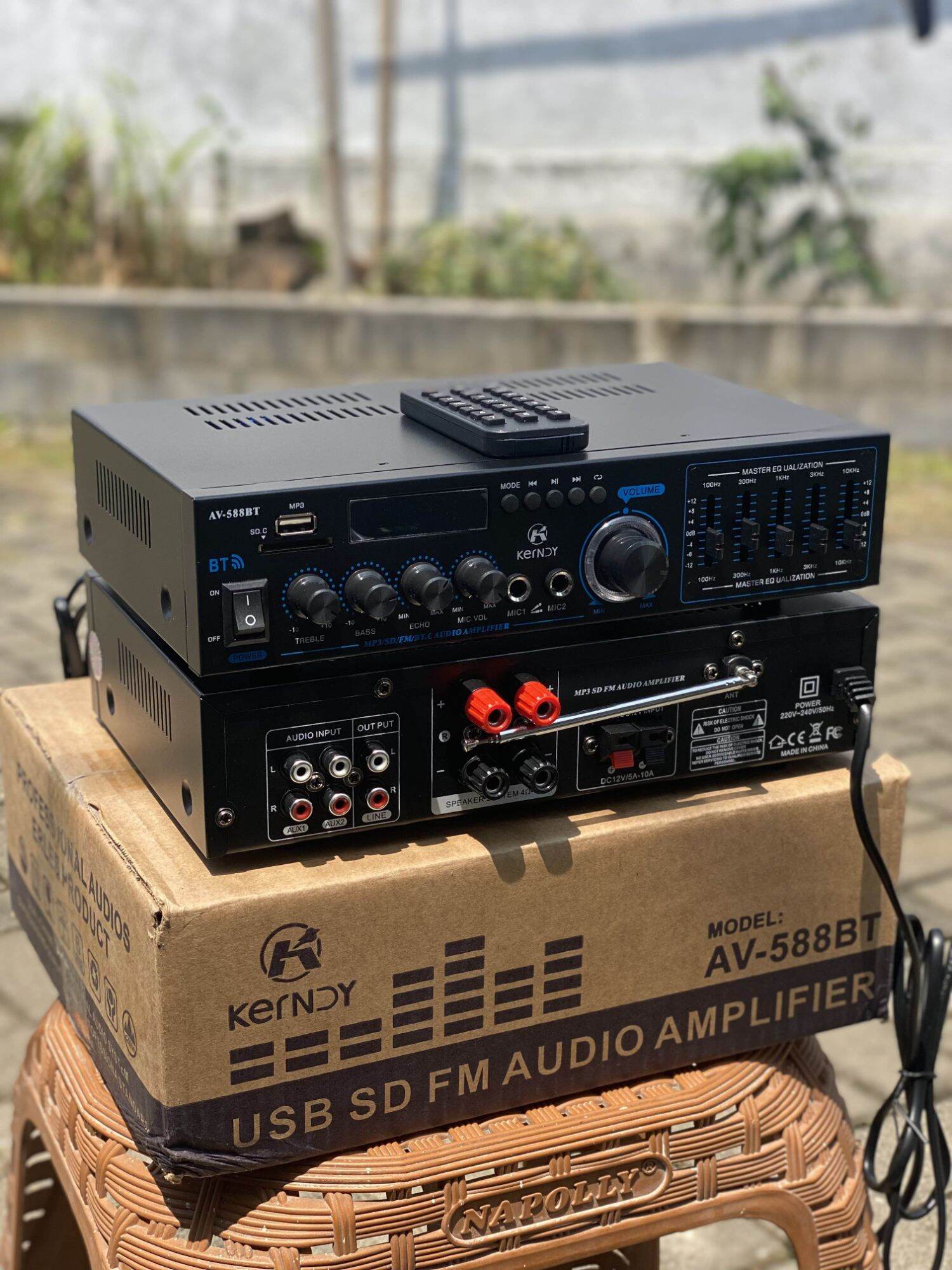 Kendy AV-588BT USB SD FM audio amplifier Bluetooth-power amplifier karaoke & music Harga 485,100 rupiah*Gratis Ongkir