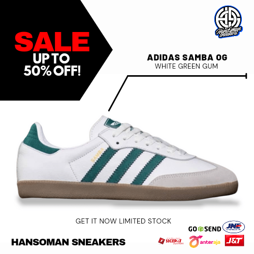 Sepatu Adidas Samba Casual Green White 