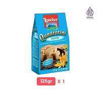 Loacker Quadratini Wafer Biskuit Italia 125gr Premium Chocolate Vanilla Matcha Napolitan Snack