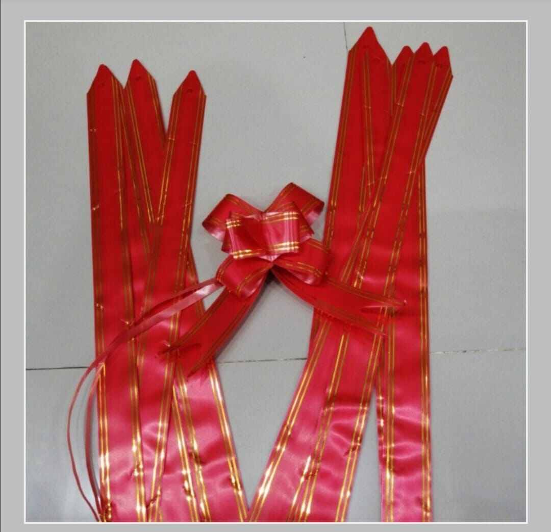 Pita Serut /Pita Kado Polos /Pita Tarik Merah Polos Size Besar isi