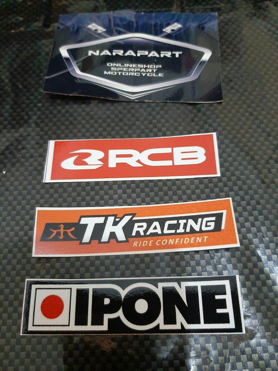 sticker brand racing 3pcs Harga 5,000 rupiah*Gratis Ongkir