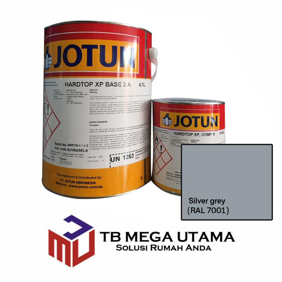 Jotun Hardtop XP RAL 7001 Silver Grey Kemasan 5 Liter 2 Komponen