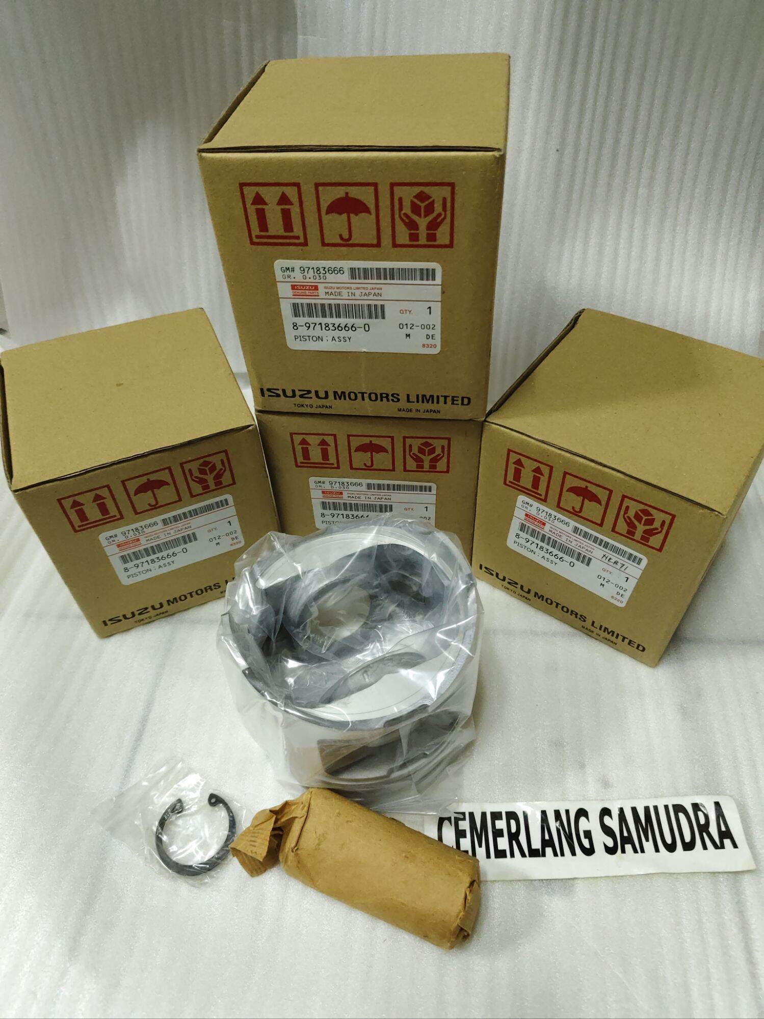 PISTON ASSY ISUZU NKR714GH1 STD 8-97183-666 BAJA Harga 1,400,000 rupiah*Gratis Ongkir