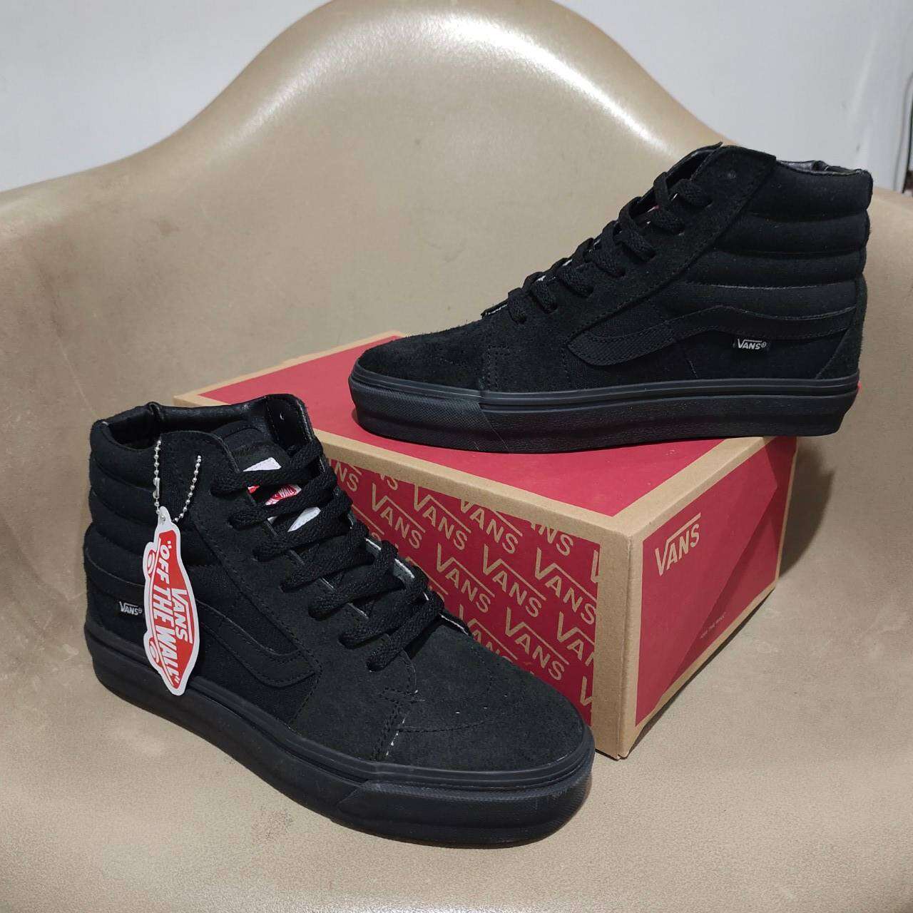 Beli Vans Sk8 High Full Black Online Harga Terbaik Lazada Indonesia