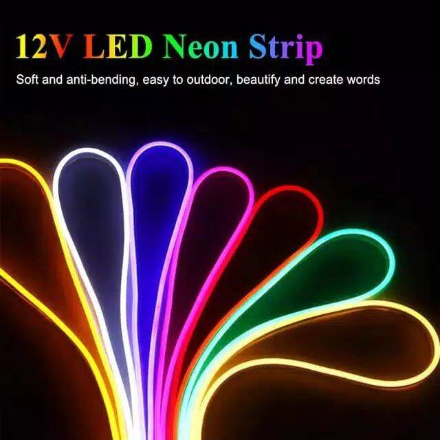 Lampu Led Neon Flex Led Strip Flexible 5 Meter Dc 12v Ip65 Lazada