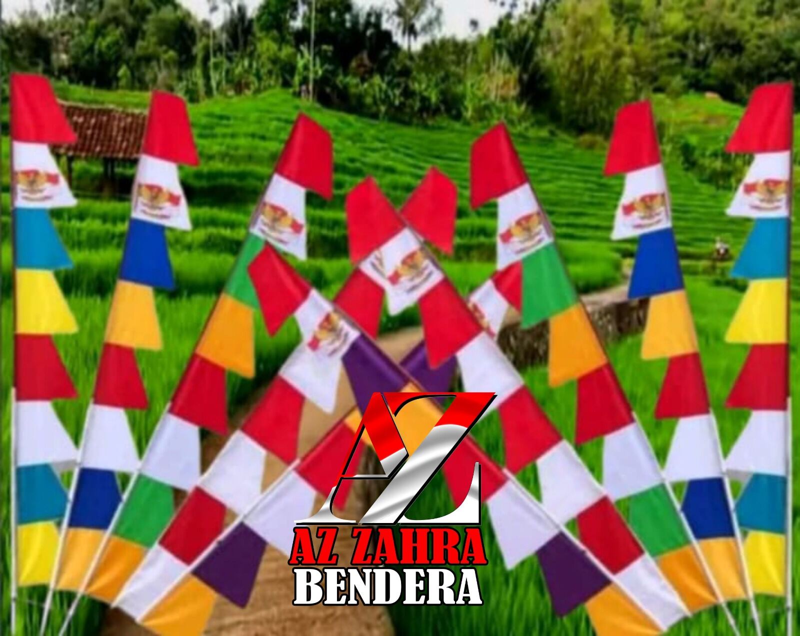 20Pcs Garuda Zigzag Flag (Limited Price) Cheapest Contains 5,10,15 & 20Pcs Variations in 5 Colors Indeβ¦