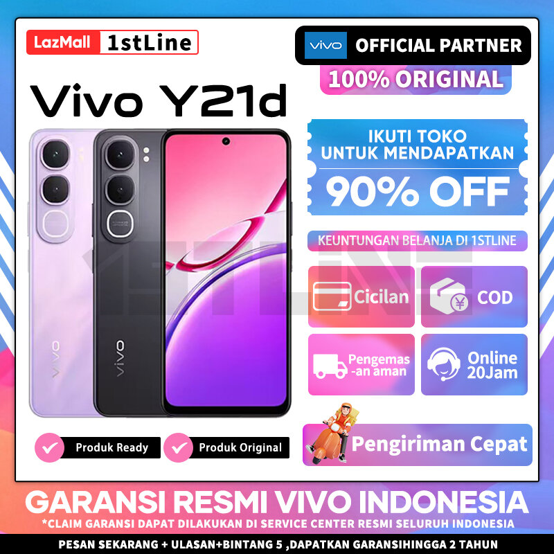 Vivo Y21D Ram 4/128Gb 6/128Gb 6500Mah + 44W Flashcharge Ip69 Waterproof 50Mp Camera Official Guarantee Harga  2,099,000 Ringgit*Penghantaran Percuma