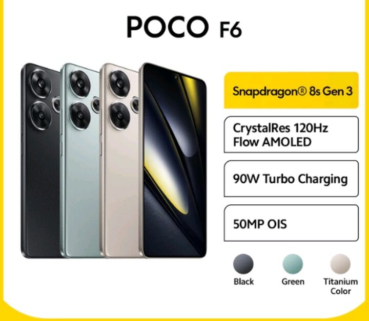 poco F6 garansi resmi (8/256) 12/512 Harga 4,999,000 rupiah*Gratis Ongkir