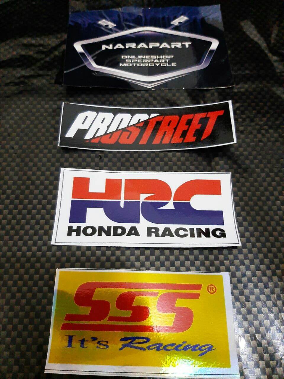 sticker brand racing 3pcs Harga 5,000 rupiah*Gratis Ongkir
