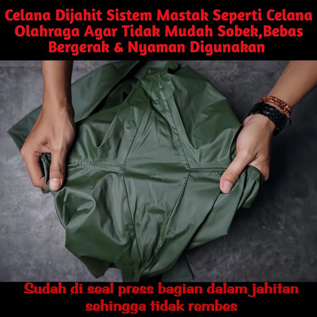 Jas Hujan Setelan Dewasa Pria Wanita Terbaik Elastis Kuat Anti Rembes. 